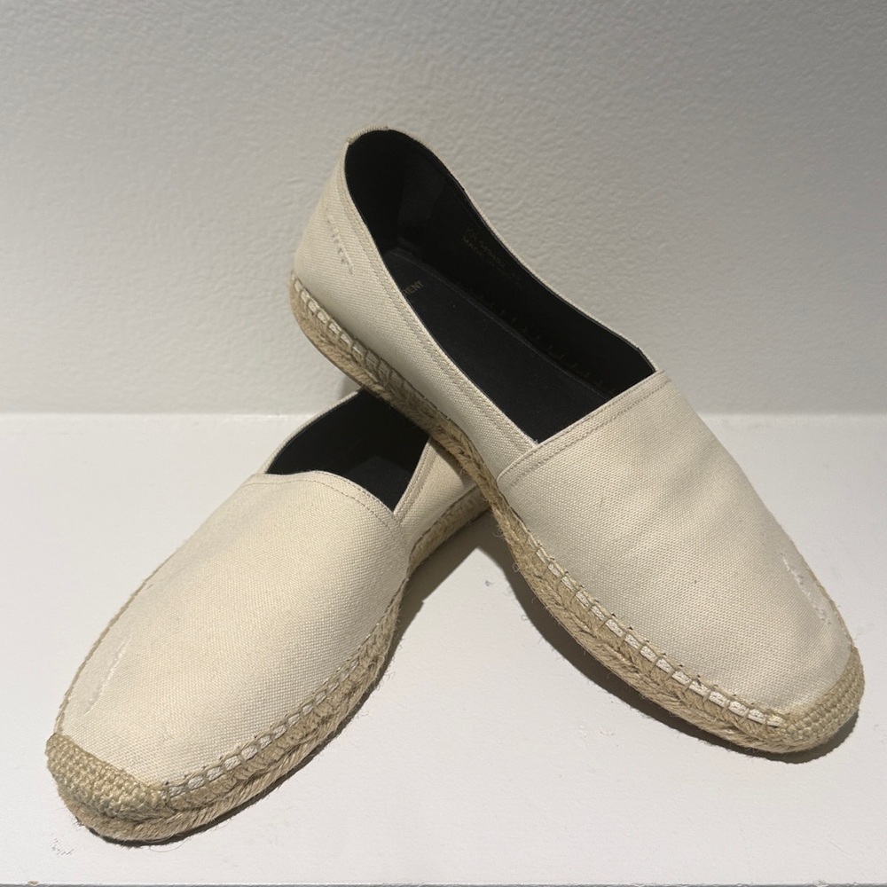 Saint Laurent Beige Canvas Espadrilles - Picture 2 of 6
